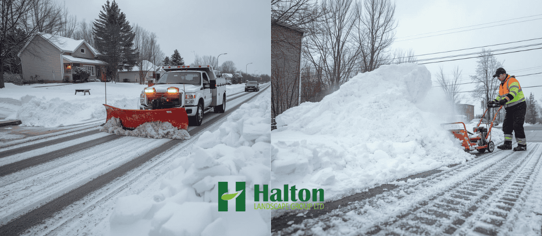 snow windrows removal in milton